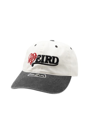 웨이브 하트로고 피그먼트 배색 볼캡