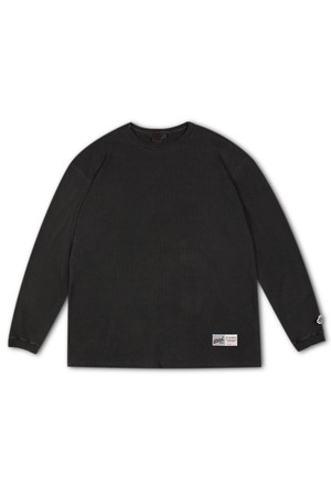 위얼드월드_오버프린트 와플 롱슬리브_GREY