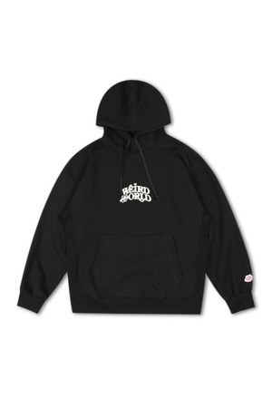 위얼드월드_하트로고 헤비스웻 후디_BLACK