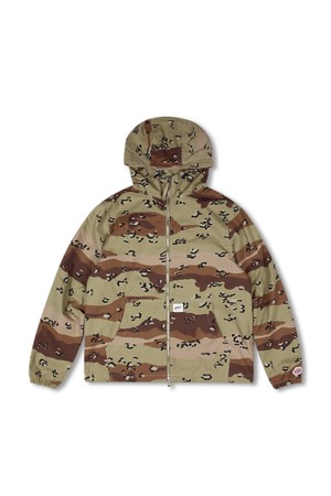 위얼드월드_카모플라쥬 웨이브로고 후드 집업 데저트카모