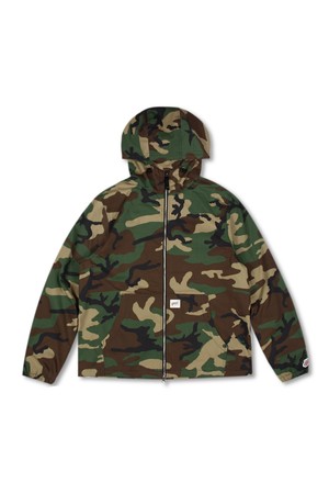 위얼드월드_카모플라쥬 웨이브로고 후드 집업 우드랜드 카모