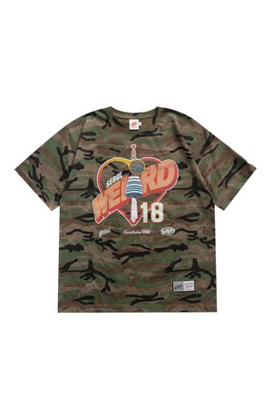 위얼드월드 하트 타워 카모플라쥬 티셔츠