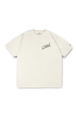 위얼드월드_웨이브 바스켓볼 피그먼트 티셔츠_IVORY