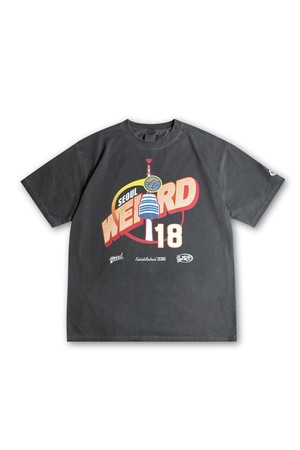 위얼드 타워 피그먼트 티셔츠_GREY
