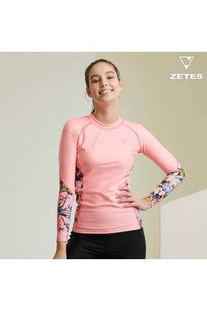 제테스 여성 슬림핏 래쉬가드 L_4A861X_ORANGE-a