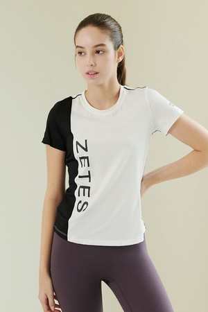 제테스 여성 기능성 쿨링 슬림핏 반팔티 화이트 L4A986X_WHITE-a