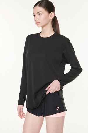 제테스 여성 이중 레이어드 보드숏 블랙L_4A865, 코랄L_4A866_ORANGE-a