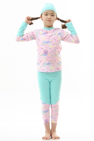 제테스 여아동 긴팔 래쉬가드 세트 G2i874X_GREEN-a