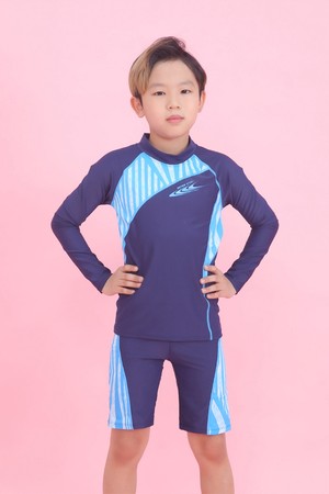 제테스 남아동 긴팔 래쉬가드 세트 스카지브라 B_1O732X_NAVY-a