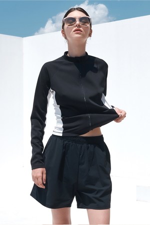 제테스 여성 릴렉스핏 비키니 팬티 내장 워터 보드숏 비치반바지  L_4A0225X_BLACK-a