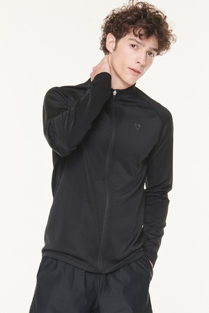 제테스 남성 에어쿠션 올블랙 루즈핏 집업 래쉬가드 M_3A280X_BLACK-a