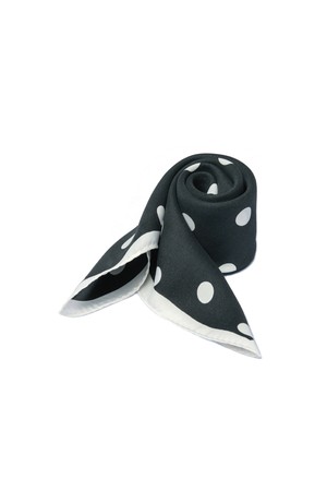 ALL SEASON 도톰한 도트 프린트 스카프_BLACK-a