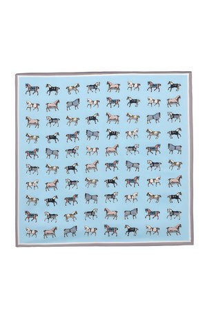 ALL SEASON 미니 말 프린트 쁘띠 스카프_BLUE-a