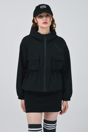 25FW 벨로우 포켓 후드 아노락 블랙 바람막이 점퍼_BLACK-a