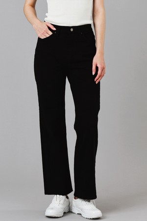 25FW 면 스판 일자 핏 허리 스판 안 기모  블랙 팬츠_BLACK-a