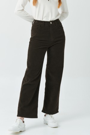 25FW 코듀로이 면 스판 키 포켓 일자 핏 허리 스판 브라운 팬츠_BROWN-a