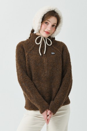 25FW 하프 집업 부클 브라운 모크 넥 니트_BROWN-a