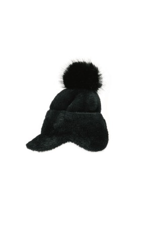 25FW 앙고라 니트 귀달이 블랙 캡_BLACK-a