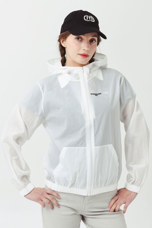 26SS 내츄럴 클링클 경량 후드 화이트 베이직 바람막이 점퍼_WHITE-a