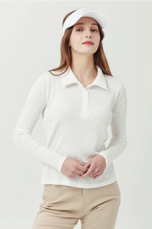 26SS 리브 조직 화이트 카라 티셔츠_WHITE-a