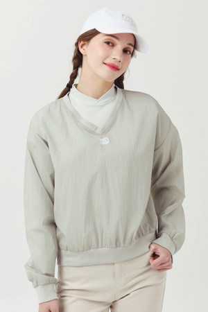 26SS 경량 브이넥 크롭 민트 바람막이_GREEN-a