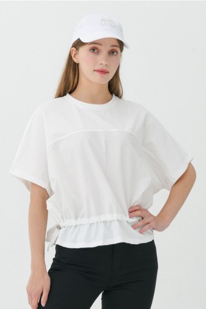 26SS 레이어드 스트링 라운드 넥 화이트 반팔 티셔츠_WHITE-a