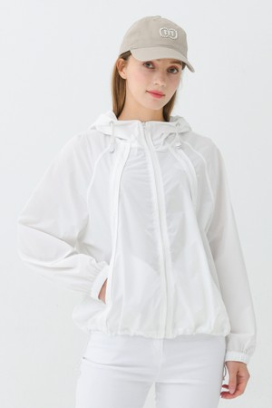 26SS 아노락 파이핑 절개 화이트 바람막이 점퍼_WHITE-a