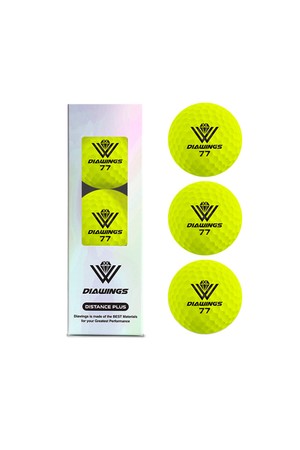 [3구 슬리브] 다이아윙스 고반발 국제공인구 골프공 M3_YELLOW-a