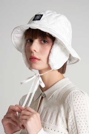 테크스킨 여성 패딩 버킷햇 화이트_WHITE-a