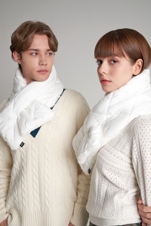 테크스킨 패딩 리버시블 넥워머 화이트_WHITE-a