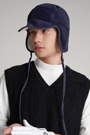 테크스킨 리버시블 트루퍼 모자 네이비-a