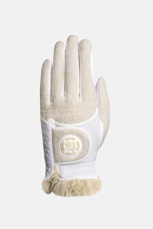 테크스킨 윈터쉴드 겨울 양손 여성 골프장갑 베이지_IVORY-a