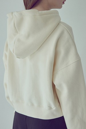 호라호 양기모 크롭 후드티