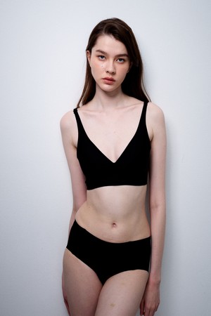 호라호 멜로우 노와이어 브라 팬티 세트 (브라1+팬티1)_BLACK-a