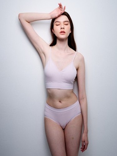 호라호 뱀부 노와이어 심리스 브라 팬티 세트(브라1+팬티1)-a