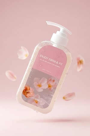 인조이스윔 & 핏 수영장 염소 냄새 케어 올인원 워시 포우먼 500ml_PINK-a
