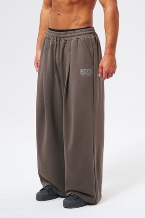 코어 로고 스웨트 팬츠 (Smokey Brown)_BROWN-a