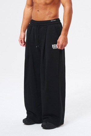 코어 로고 스웨트 팬츠 (Black)_BLACK-a