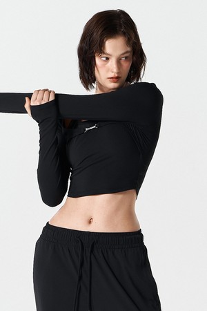 우먼스 서플 레이어드 롱 슬리브 (Black)_BLACK-a