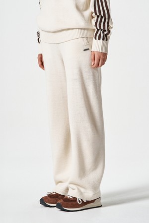 우먼스 니트 스웨트 팬츠 (Ivory)_IVORY-a