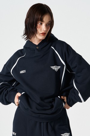 윙드 로고 컬러 블럭 후디 (Navy)_NAVY-a