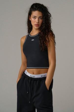 프로 스티치 크롭 탱크탑 (Black)_BLACK-a