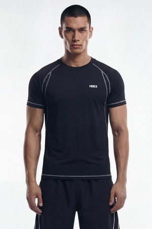 프로 머슬핏 컴프레션 숏 슬리브 (Black)_BLACK-a