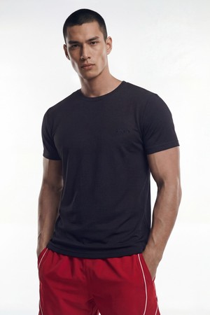 파인 모션 와플 숏 슬리브 (Black)_BLACK-a