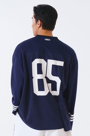 믹스드 매쉬 럭비 롱 슬리브 (Navy)-a
