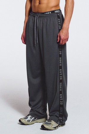 테이프 매쉬 와이드 팬츠 (Charcoal)_GREY-a