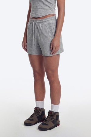 카모 컷오프 스웨트 쇼츠 W (Melange Gray)_GREY-a