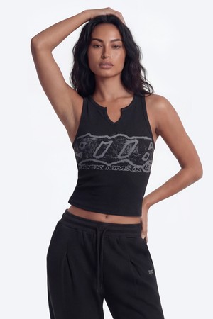 클리어 916 리브드 크롭 탱크탑 (Black)_BLACK-a