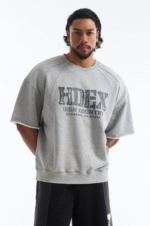 코어 컷라인 하프 스웨트 셔츠 (Melange Gray)_GREY-a