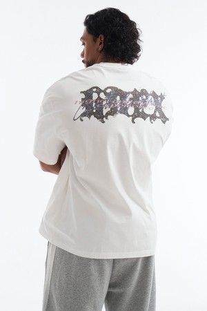 와일드 레터 자이언트핏 숏 슬리브 (White)_WHITE-a